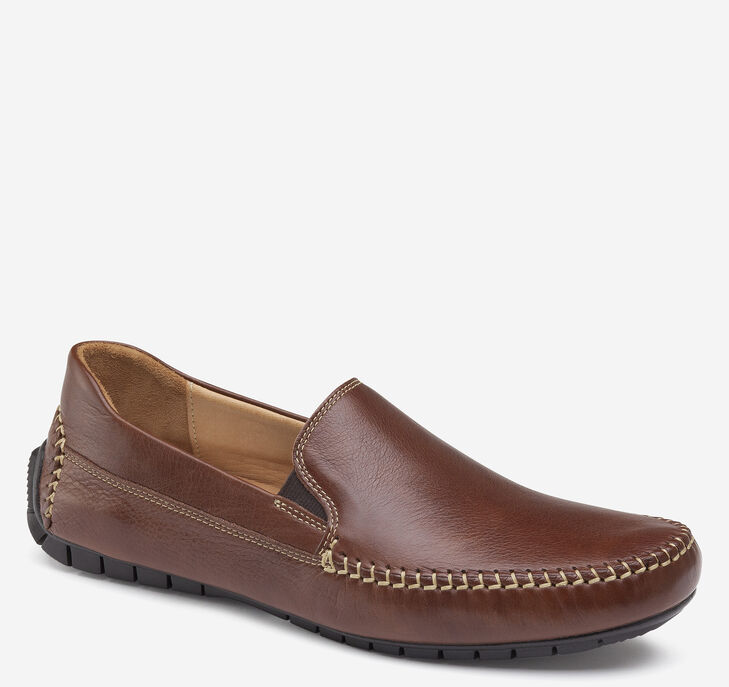 Johnston & Murphy Cort Whipstitch Venetian Loafers Herr - MörkBruna Finskor [LO0539814]